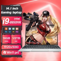 14.1 Inch Windows 11 i9 Laptop 16GB RAM 1TB 2TB SSD Notebook Intel Core i9 8950HK 1920*1080 HD Office Gaming laptops Pc Gamer