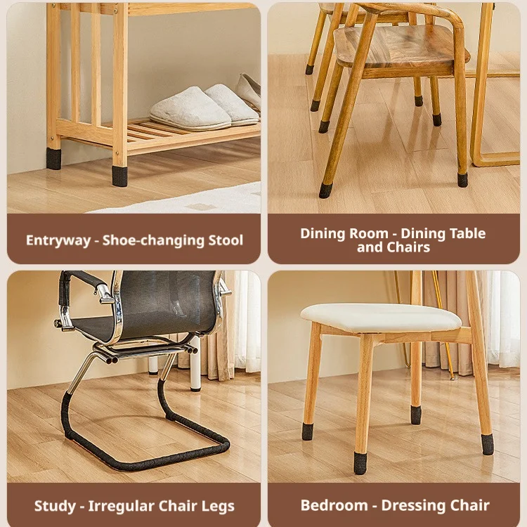 Chair Table Sofa Cabinet Feet Protector Cuttable Silent Anti-Slip Floor Protection Wrap Non-woven Self-Adhesive Furniture Leg view 6