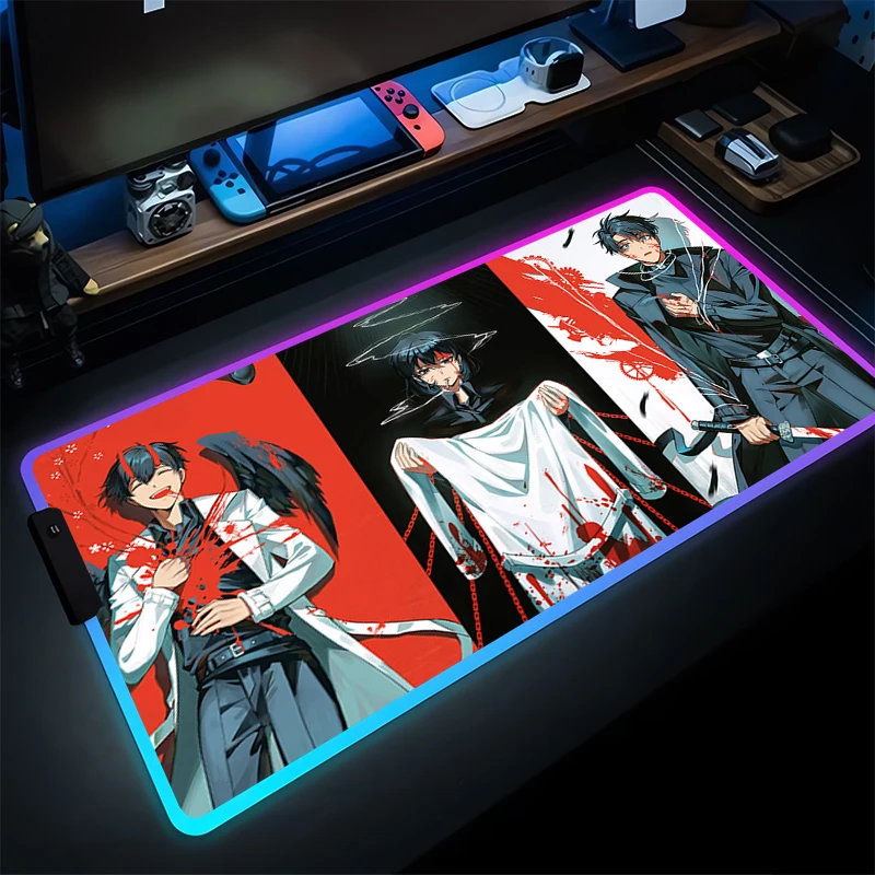 

Mouse Pad Speed PC Computer O-omniscient R-readers Viewpoint Keyboard Pad RGB Anime Desktop Mat Gaming Accessories LED Mousepad