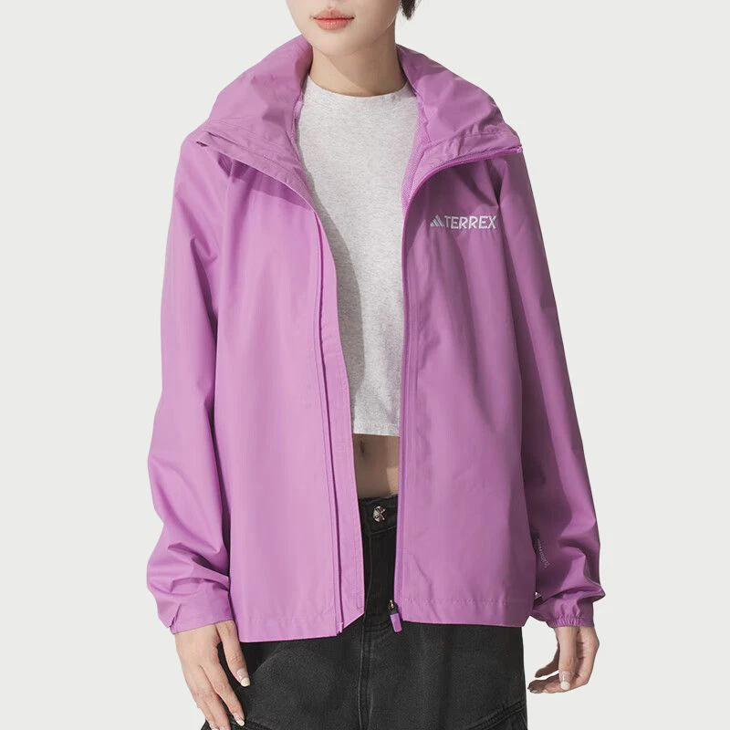 Adidas genuine Spring and Autumn women's running training waterproof sports jacket JY0481