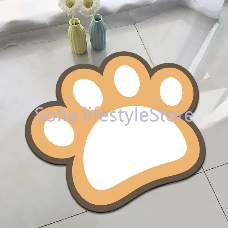 Cartoon Shaped Bathroom Floor Mat Diatom Mud Cushion Toilet Toilet Door Absorbent Bathroom Foot Mat Foot Mats