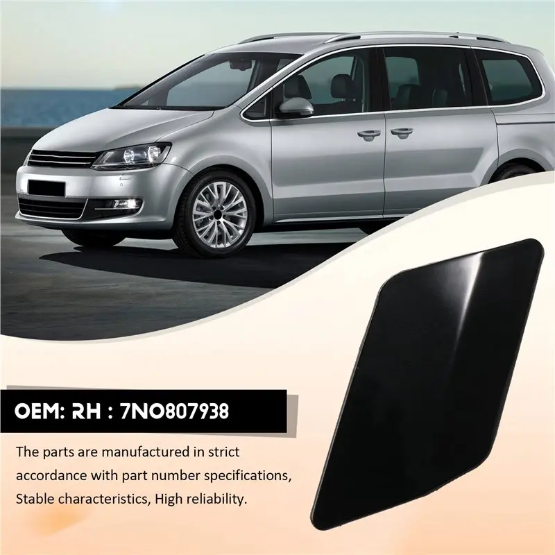 Headlight Washer Cover Car For VW Sharan 2011-2016 7N0807937 Car Front Bumper Headlight Spray Cover