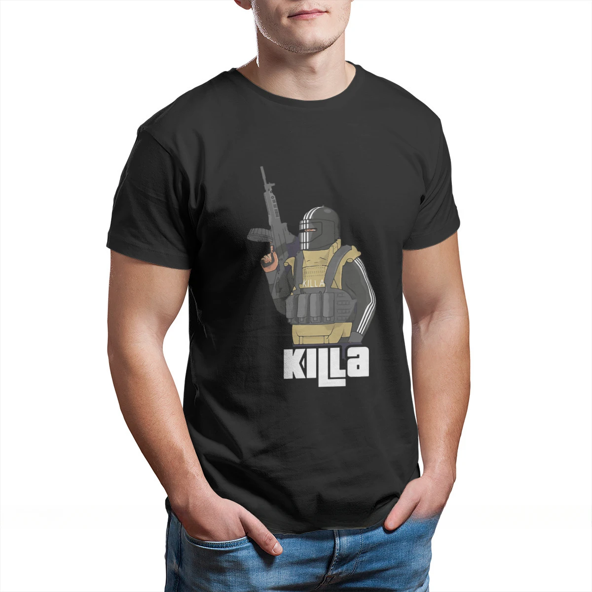 KIlla Escape From Tarkov Unique T Shirt GTA Grand Theft Auto Game Casual Newest T-shirt For Men Cotton Short Sleeve 2024 Summer