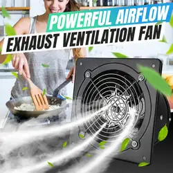 Exhaust Fan Low Noise Exhaust Ventilation Fan Wall Mounted Exhaust Vent Fan for Kitchen Bathroom Garage Greenhouse Attic Farm