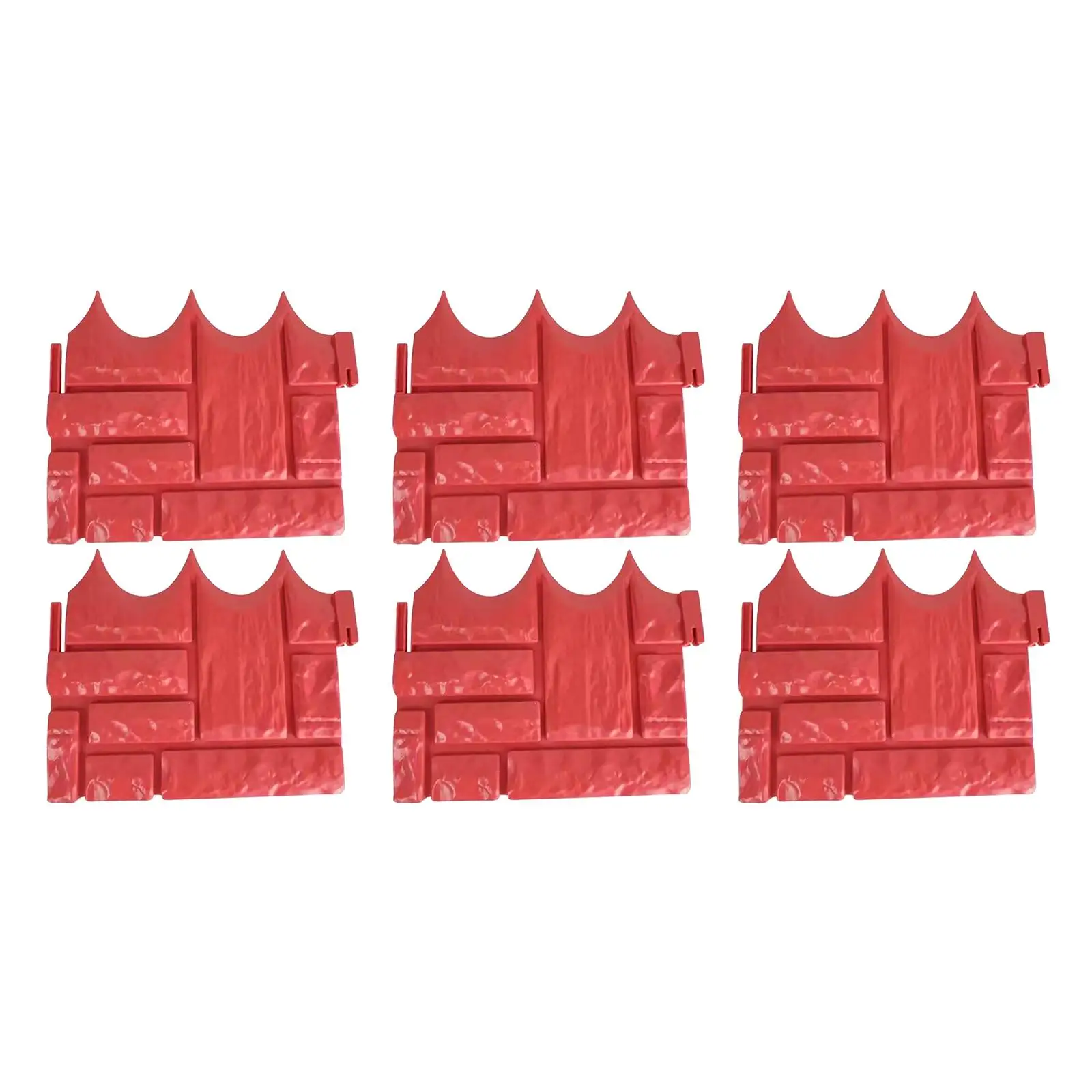 6 Pieces Garden Imitation Stone Fence Waterproof for Sidewalks Lawns Walkway