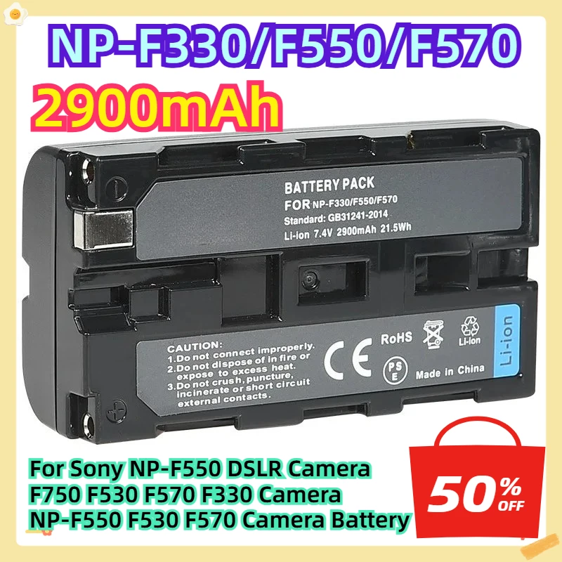 

For Sony NP-F550 DSLR Camera F750 F530 F570 F330 Camera 2900mAh NP-F550 F530 F570 Camera Battery