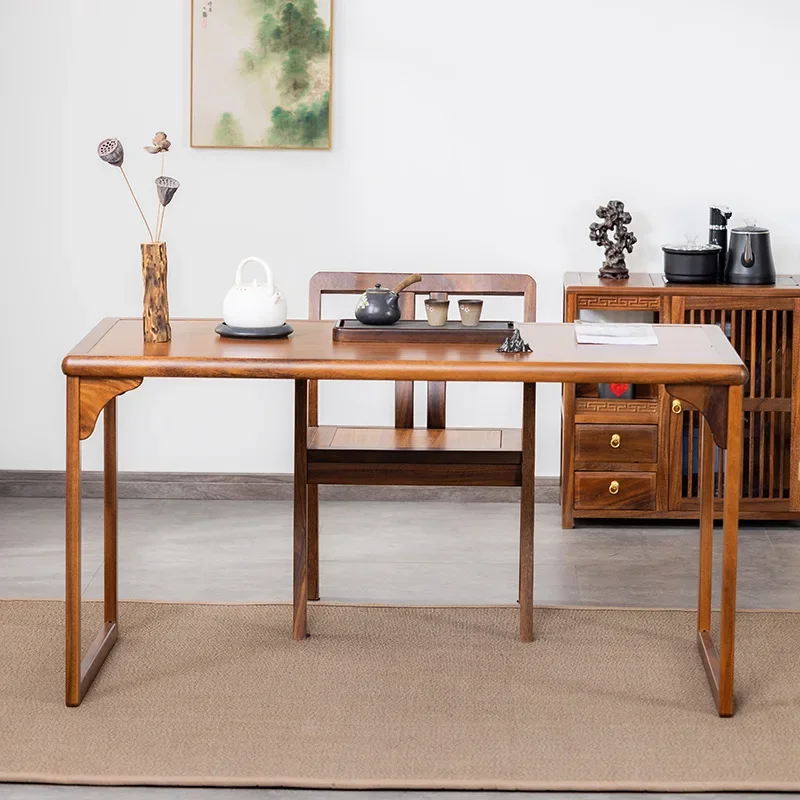 New Chinese desk Calligraphy table Brush All solid wood computer Household desk Desk Sinology table Study room writi