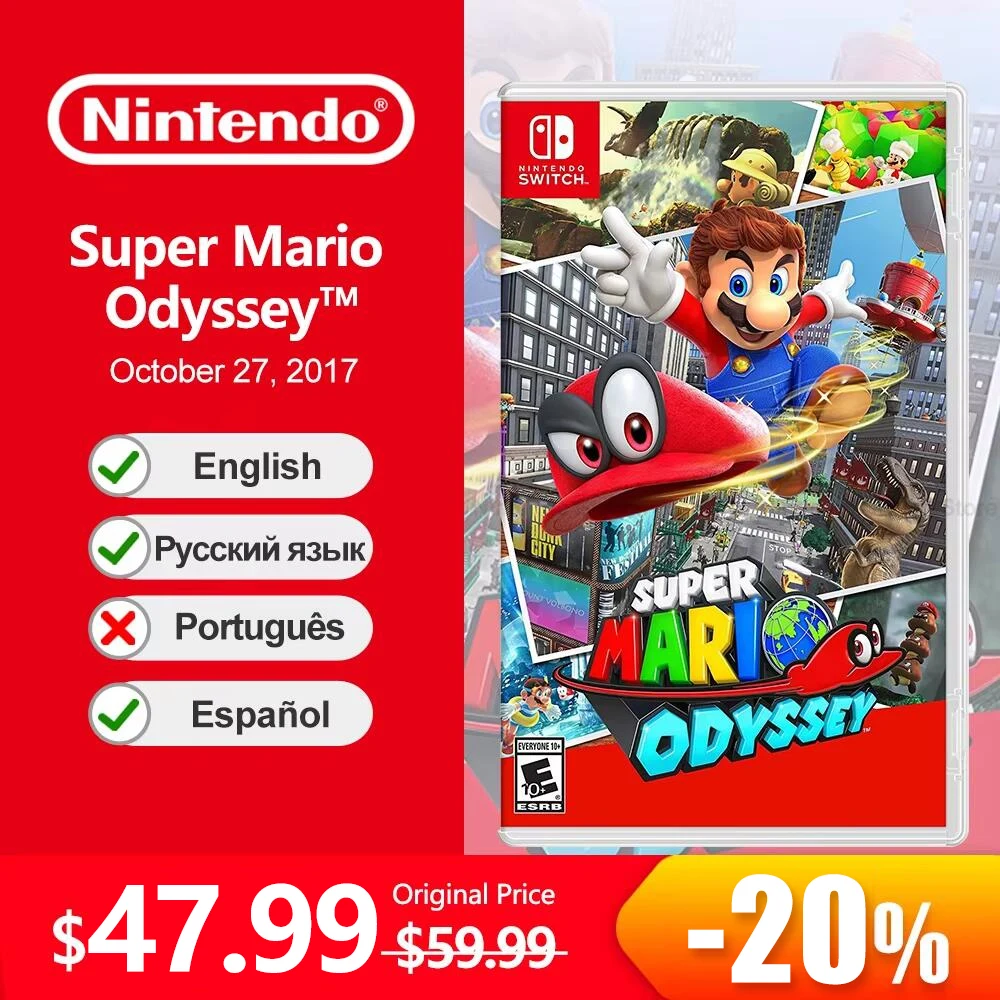 Super Mario Odyssey Nintendo Switch Game Deals 100% Official Original Physical Game Card Platformer Genre for Switch OLED Lite