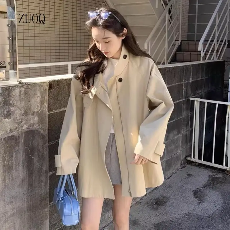 

2025 New Arrivals Retro British Style Trench Woman Unisex Loose Long Sleeve Korean Chic Jacket Office Lady Thin Coat for Women