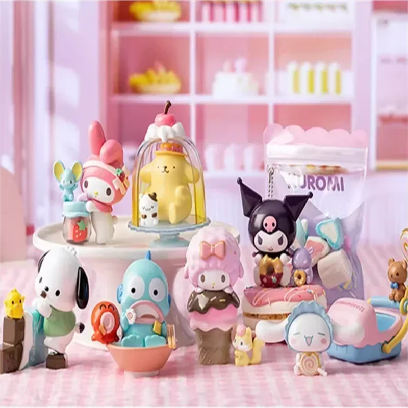 

Miniso Sanrio персонажи красочная еда Веселая серия фотоигрушки орнамент Аниме фигурки загадочная коробка милые настольные подарки ручной работы