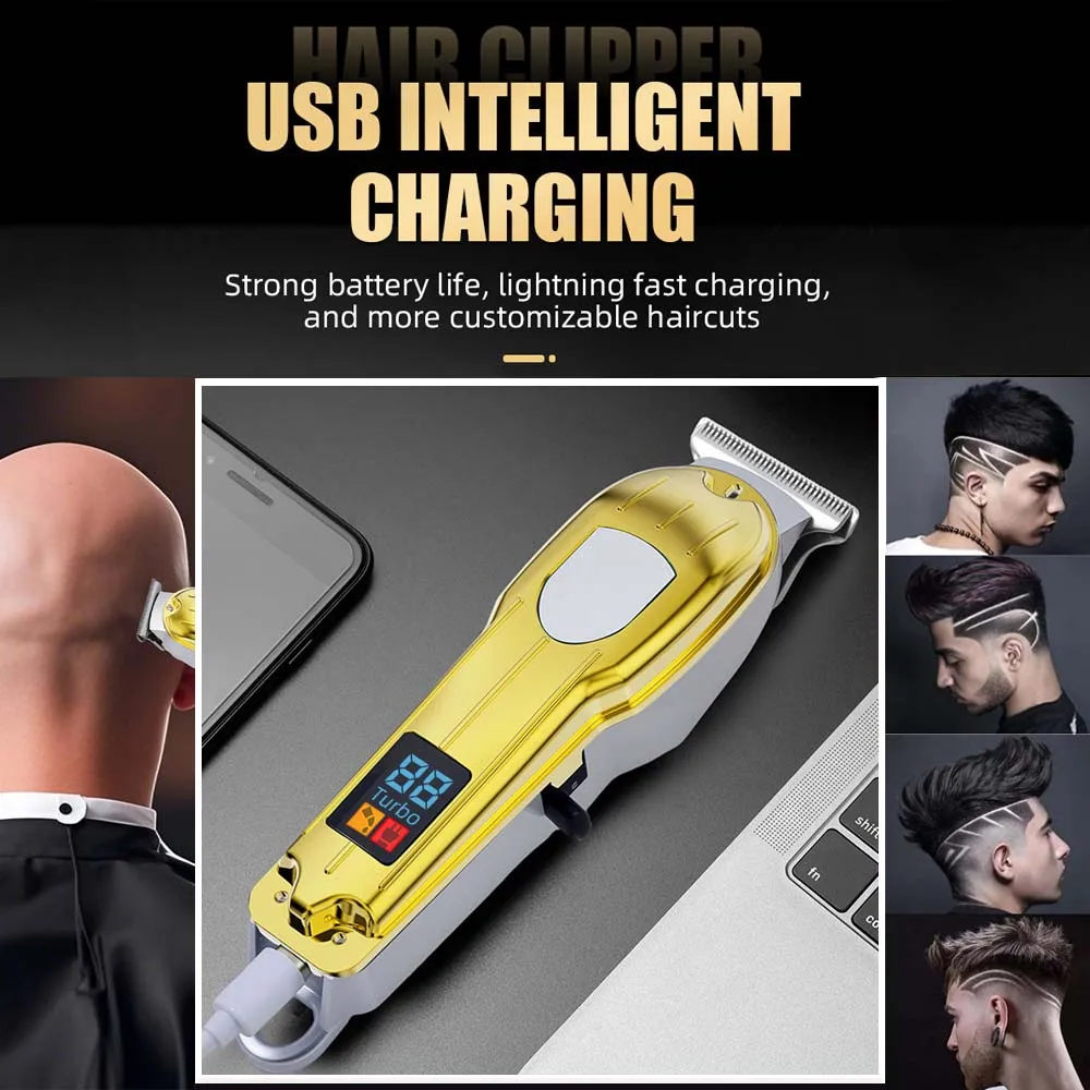 Professionelle Haarschneidemaschine und Trimmer-Set, Kabellose Haarschneidemaschine für Haarschnitt-Kit, Haarschneidemaschine für Männer – Detail 8