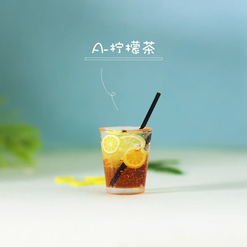 Miniatur Spielzeug Figuren OB11 Puppenhaus Zubehör Sommer Mini Obst Tee Trinken Modell Simulation Harz Micro-szene Dekoration