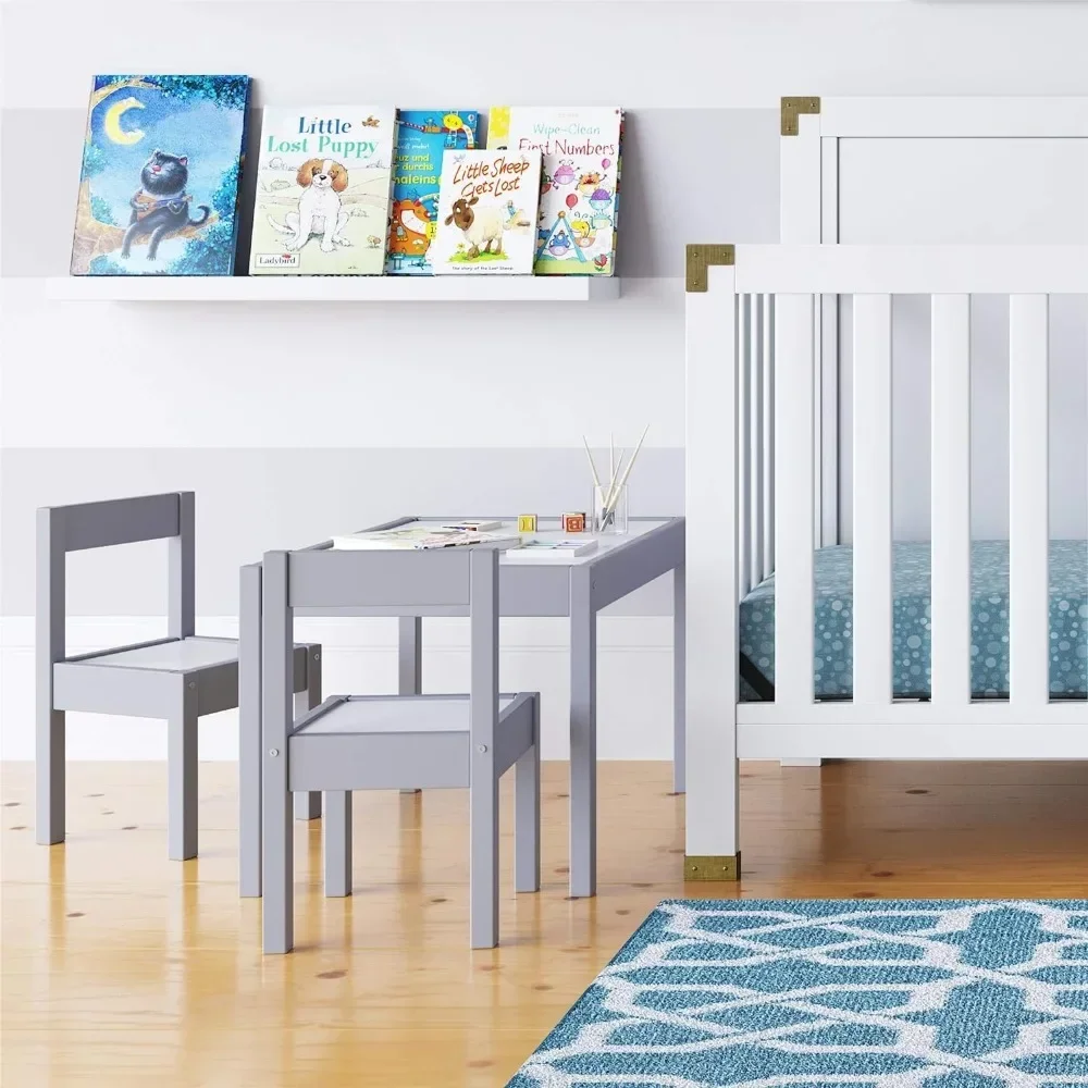 3 Piece Kiddy Table and Chair Set, White