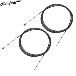 Motoforti 2pcs 20ft 24ft Marine Type 3300/33C Throttle Shift Remote Control Box Cable W/ Clevis for Yamaha Outboard Engine Motor