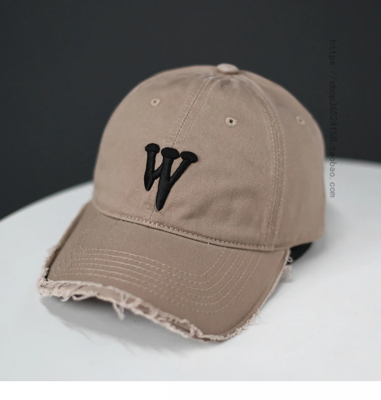 

Fashion Simple Letter Embroidery Baseball Cap Japanese Men and Women Distressed Sun-Poof Peaked Cap Tide