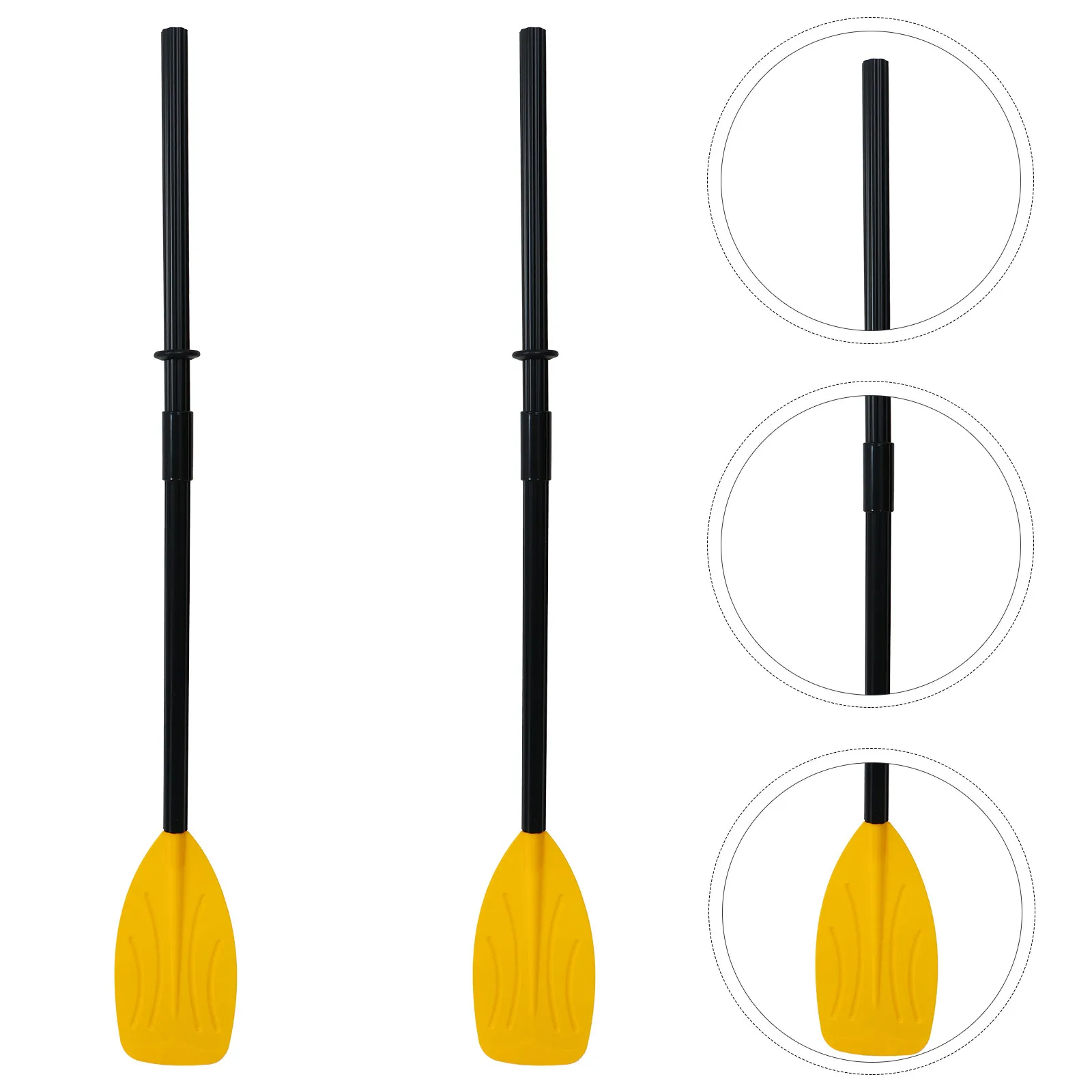 

1Pair French Style Plastic Paddles Detachable Boat Oars for Kayak Rowing Amateurs Professionals Ribbed Blades Lightweight