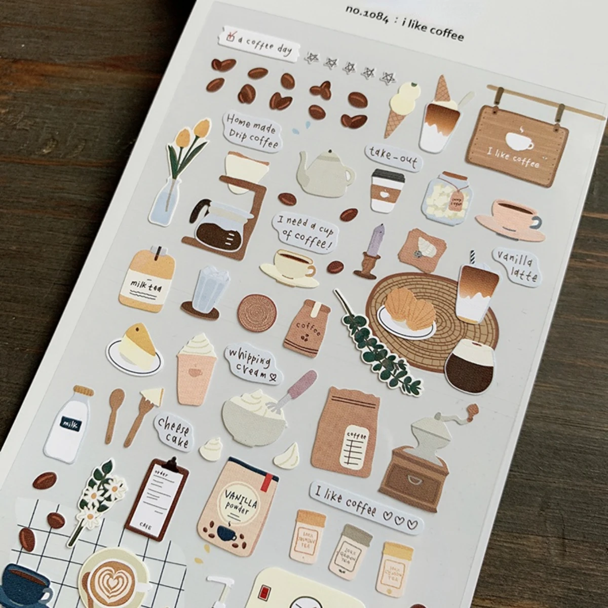 

Корейские наклейки Suatelier I Like Coffee для скрапбукинга, декоративные стикеры для творчества, канцелярские товары для школы и офиса