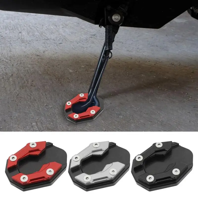 Bantalan Kickstand sepeda motor, sepeda motor Kickstand Extender dukungan sisi kaki pembesar dasar ekstensi bantalan kaki Moto alat