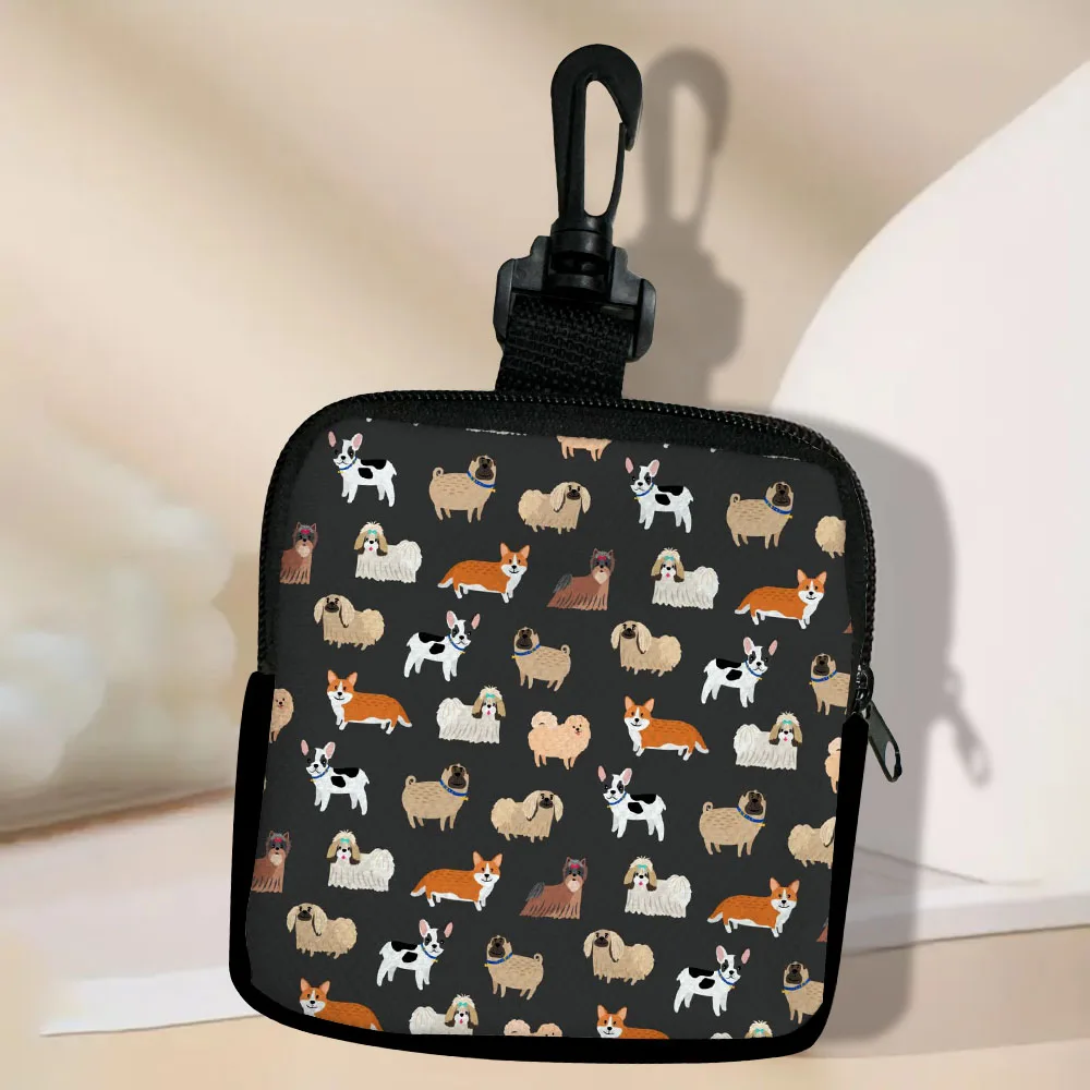 

Adorable-Dog New Fashion Coin Purse Portable Mini Wallet Card Bag Practical Waistpack Storage Key Bag Earphone ID Bag 5.23