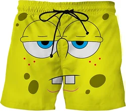 Men's Shorts Cartoon 3D Print Custom Beach Short Swimming Trunks Male Swimsuit Men Fitness Casual Pants