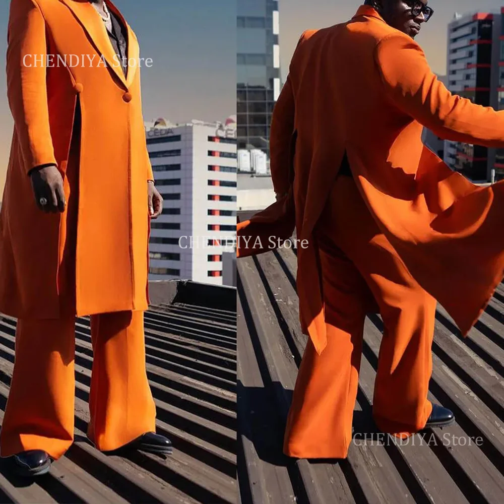 Costume pour hommes, blazer décontracté à revers cranté, fente latérale, tenue de soirée pour marié, sur mesure, veste et pantalon sur tapis rouge