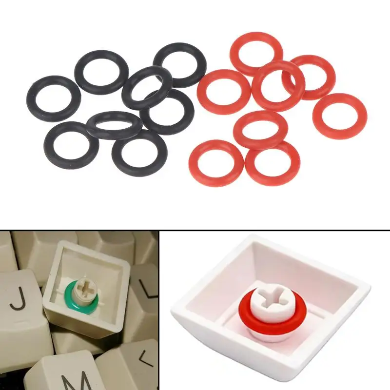 100Pcs White Red Black Silicone O-Ring Keyboard Switch Dampener Damper For MX Switch And Mechanical Key O-Rings