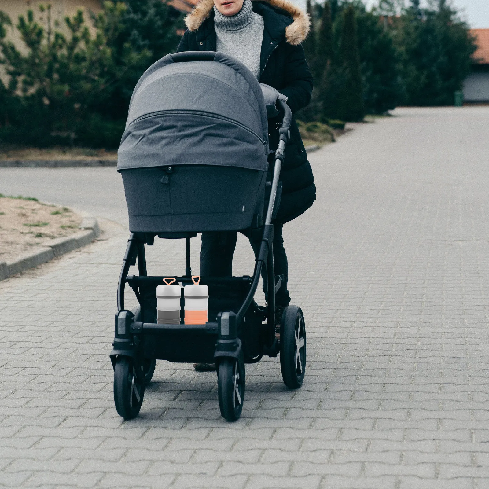 

2Pcs Leakproof Baby Formula Dispenser Stackable Portable Milk Powder Container Travel Storage Box Infant Food Organizer