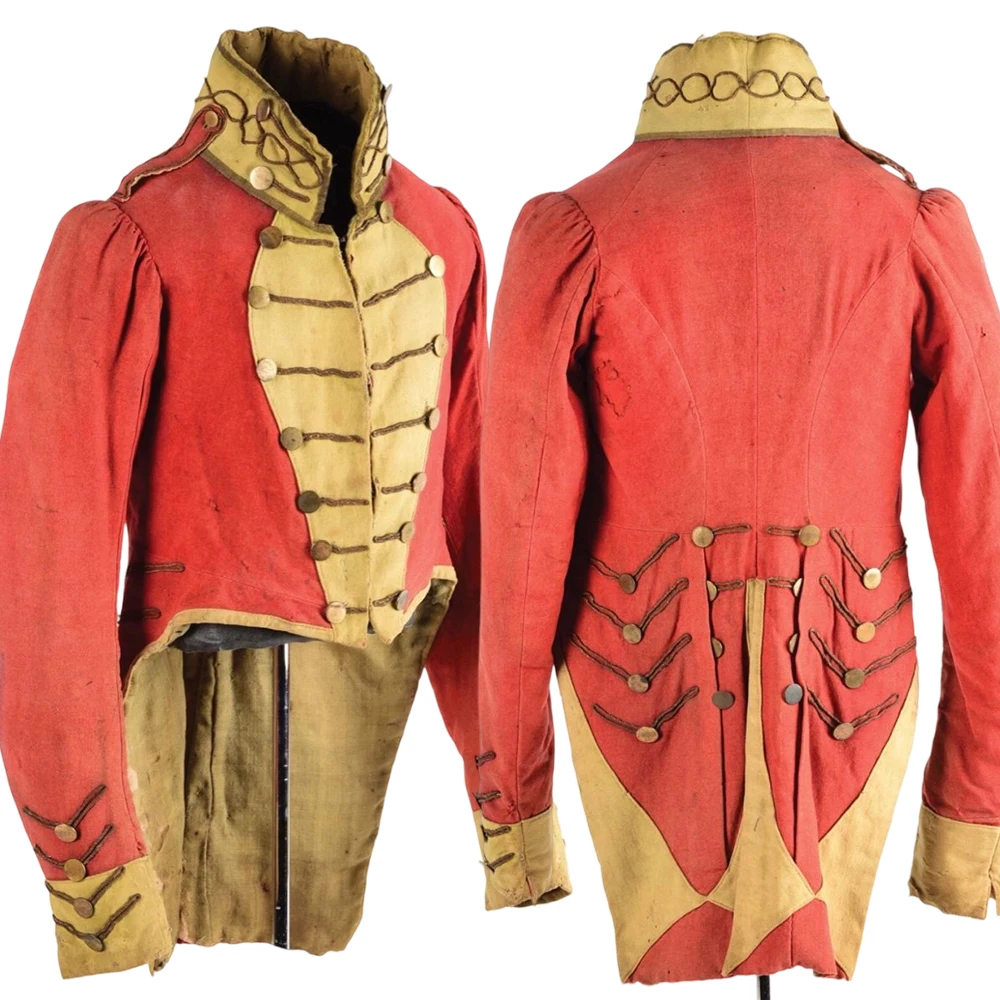 

1820s Men's Hussar Military Jacket Victorian Royal Guard Officer Soldier Uniform Coat Colonial Civil War Parade Drummer Tuxedo