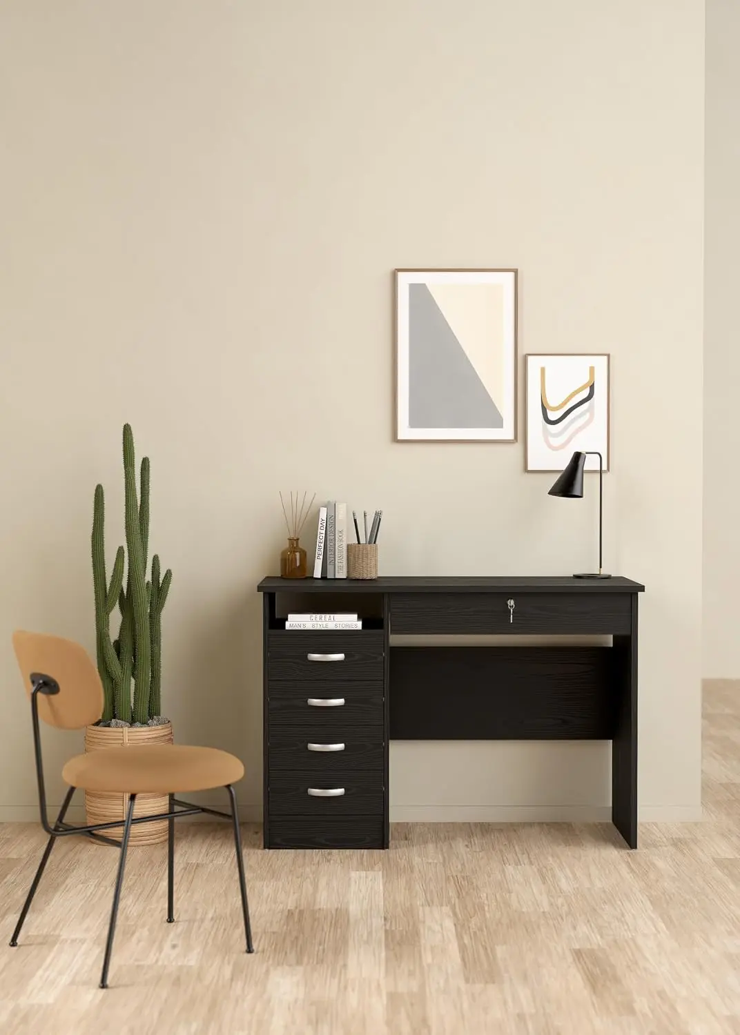 5 Drawer Computer Desk With Storage For Home Office 47