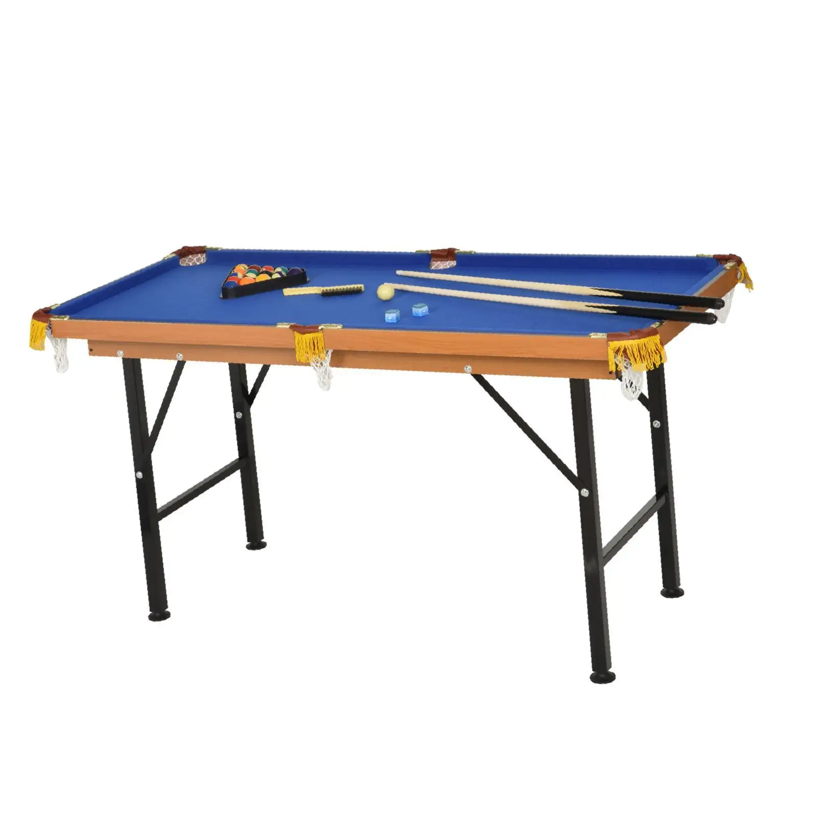 

55-дюймовый портативный складной бильярдный стол для всей семьи с полным набором для игры в пули для развлекательной комнаты