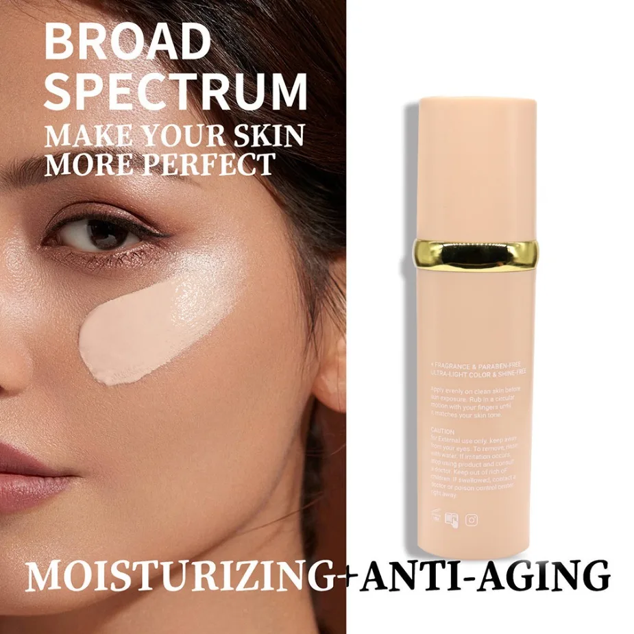 バイオニック温度変化ファンデーションリキッドビーガンメイクアップ卸売カスタムロゴ防水フェイスコンシーラーPF50+メイクアップ（4 in 1）