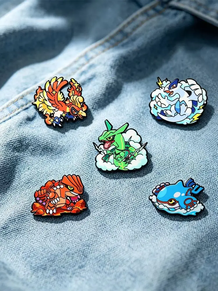 9-teiliges Set bunter Anime-Monster-Emaille-Anstecknadeln, niedliche Cartoon-Metallbroschen für Rucksäcke, Kleidung, Fangeschenke für Fans