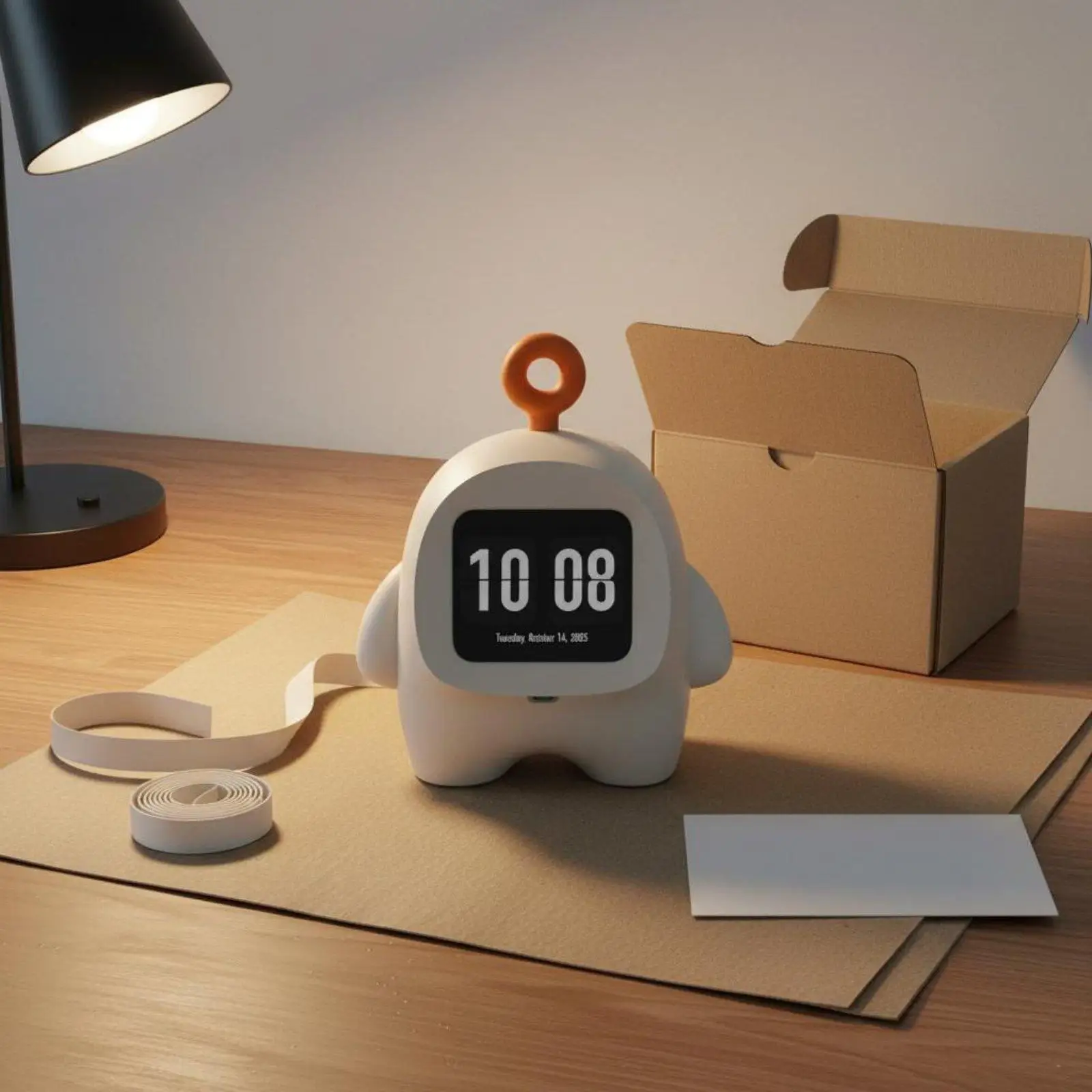 AI Robot Toy Interactive Voice Conversation Robot Intelligent Screen Desk Assistant for Desk, Study Time, Bedtime