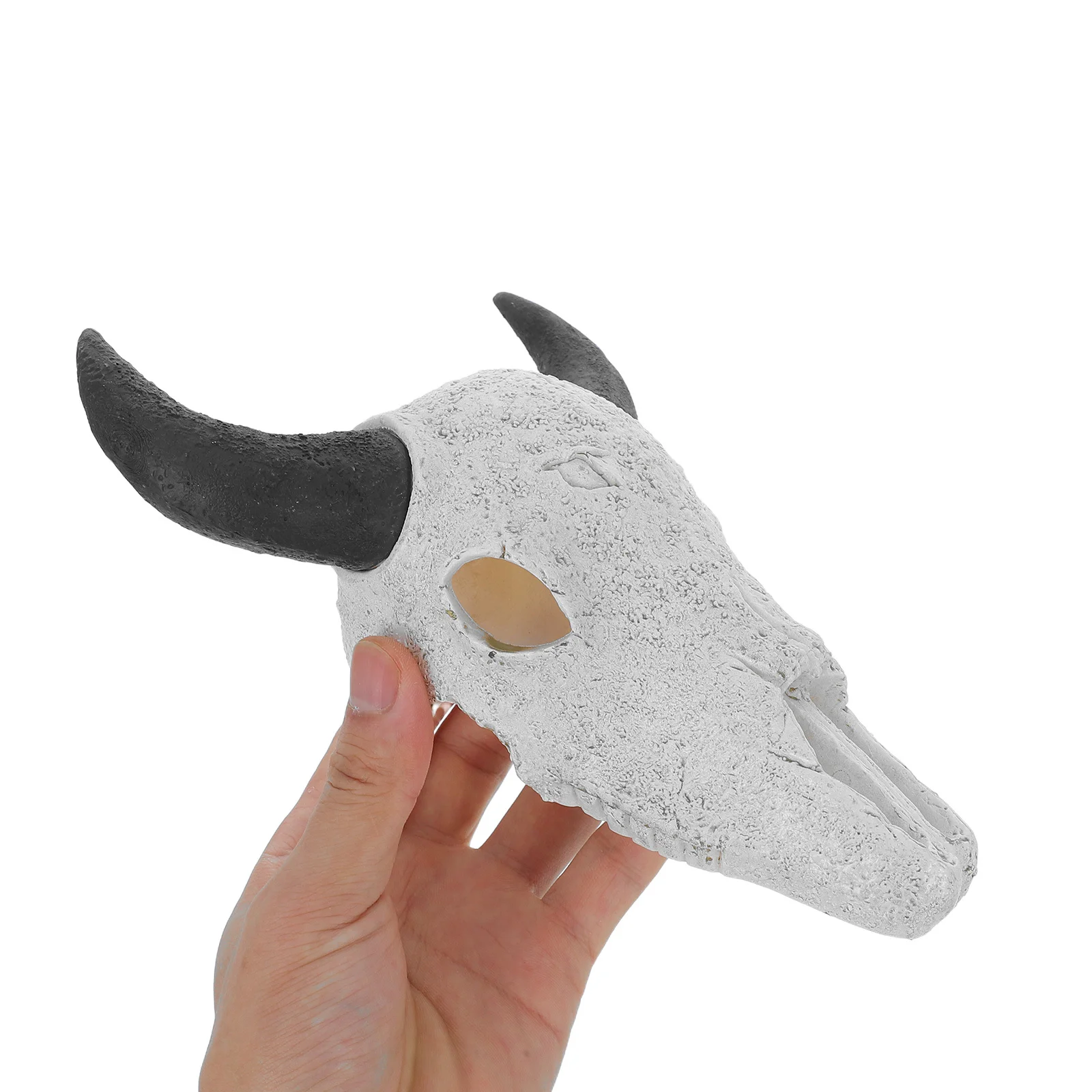 

Realistic Bull Skull Reptile Hideout Snake Habitat Shelter Fish Tank Cave Bearded Dragon Tank Accessories Aquarium Ornament