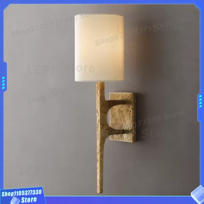 Nordic Retro Wall Lamp Indoor Corridor Lighting Fixture for Villa Hotel Living Room Bedroom Bedside Decor Modern Style Sconce