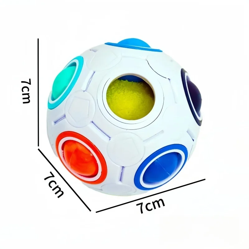 Cubo antiestrés para niños, juguetes mágicos, rompecabezas, bolas de arcoíris, juguete educativo para aliviar el estrés y la ansiedad, regalo de Navidad