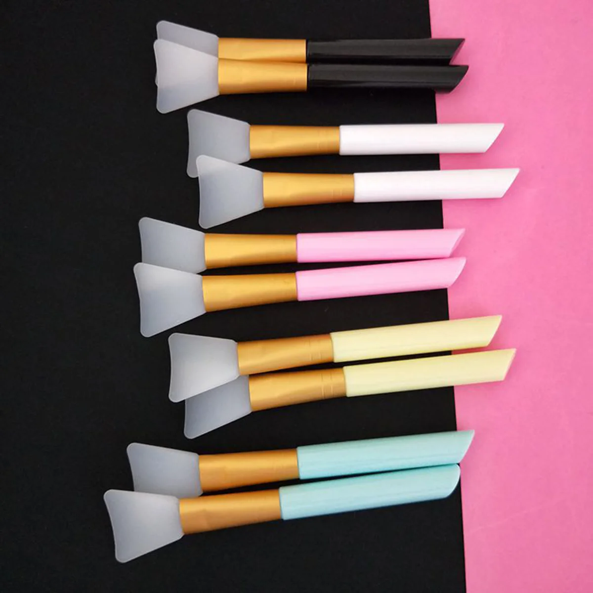 10pcs Silicone Stirring Stick Kit DIY Epoxy for Mixing Use (Pink Rod Yellow Rod Blue Rod White Rod Black Rod for Each 2pcs)