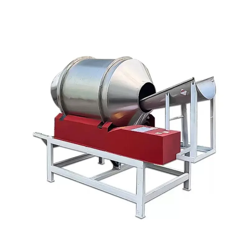 

Commercial Drum Mixer Machine Stainless Steel Horizontal Tumbler Mixer Industrial Food Blender for Seasoning Coating