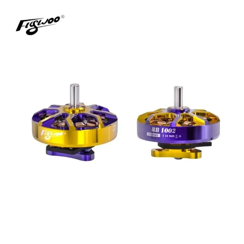 Flywoo ROBO 1002 19800KV 23500KV FPV moteur or violet pour drones cure-dents Whoop, Micro moteur RC sans balais pièces de bricolage à grande vitesse