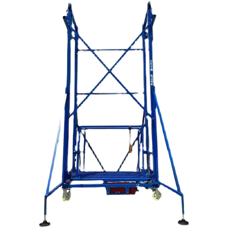 

Mobile folding remote control lifting platform for electric scaffold indoor and outdoor decoration artifact