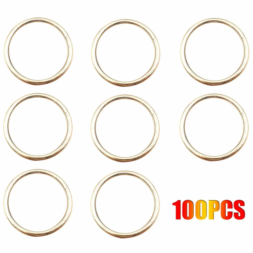 100PCS KC Gold Color Big Dream Catcher Circle Ring Craft Rings for Dream Catchers Hoops Hanging DIY Connectors 35MM