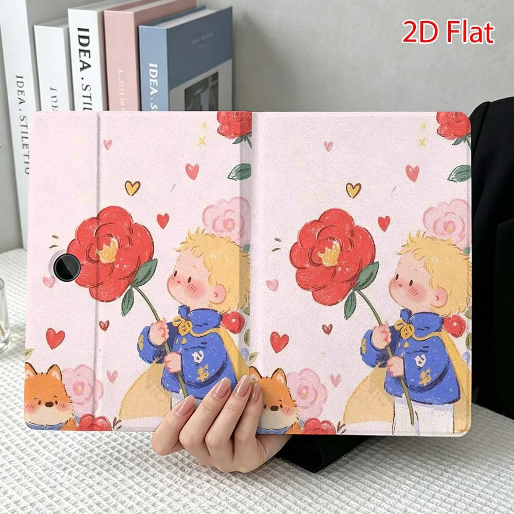 Cartoon Boy Roses Soft For OPPO VIVO IQOO OnePlus Realme Pad 3 Pro 13 12.1 11.4 11 inch Pen Tray Tablet Case