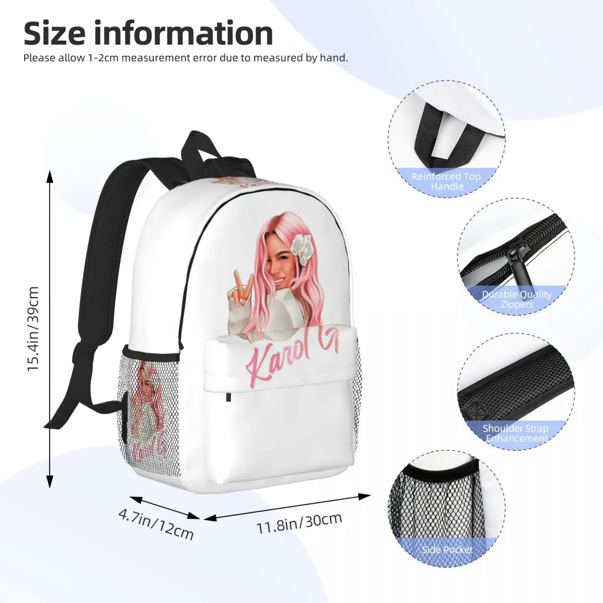 Manana Sera Bonito Karol G Backpack Student Boys Girls BookBag Children School Bag Computer Shoulder Bags for Men Women