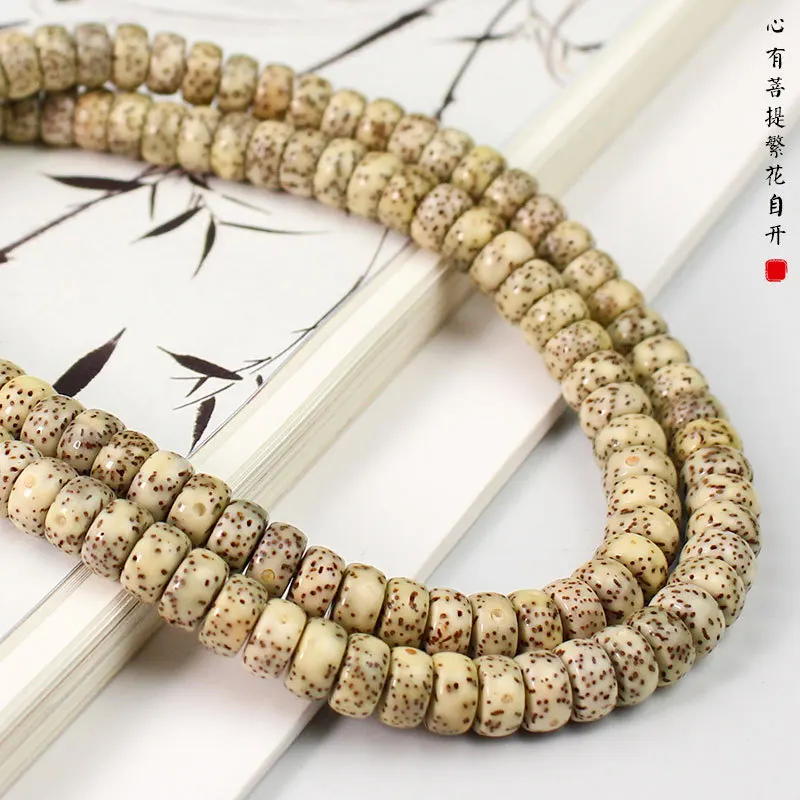 Xingyue Bodhi Tablet Beads Green Phantom Quartz Stone Jade Material Hainan SeedDIYBracelet buddha beads108Accessories Gasket