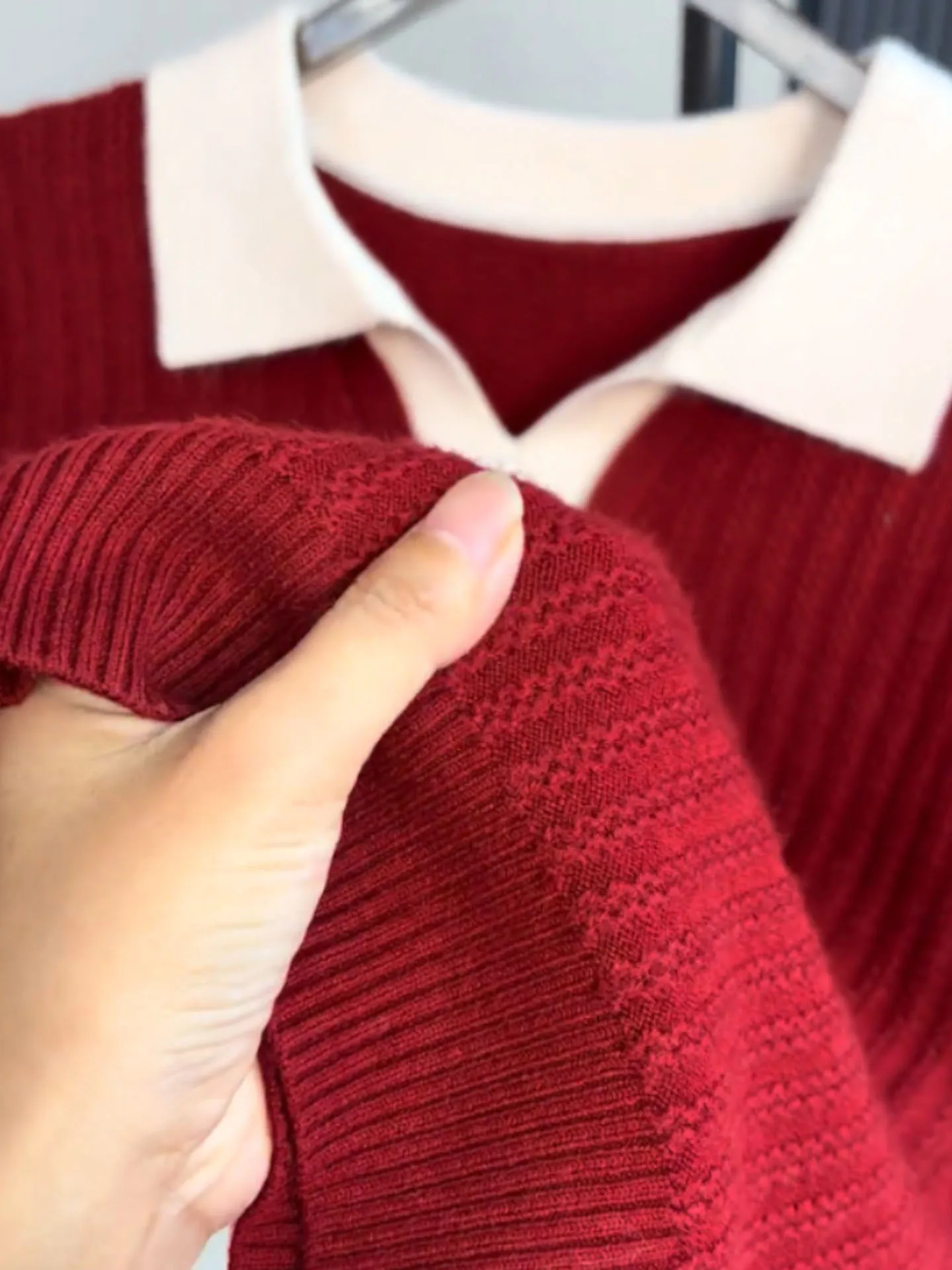 Faionable ريترو اللون الأحمر بلو طويل Sve محبوك سترة الشتاء Ele السنة الجديدة Camere أعلى المرأة الكورية Sle Strai...