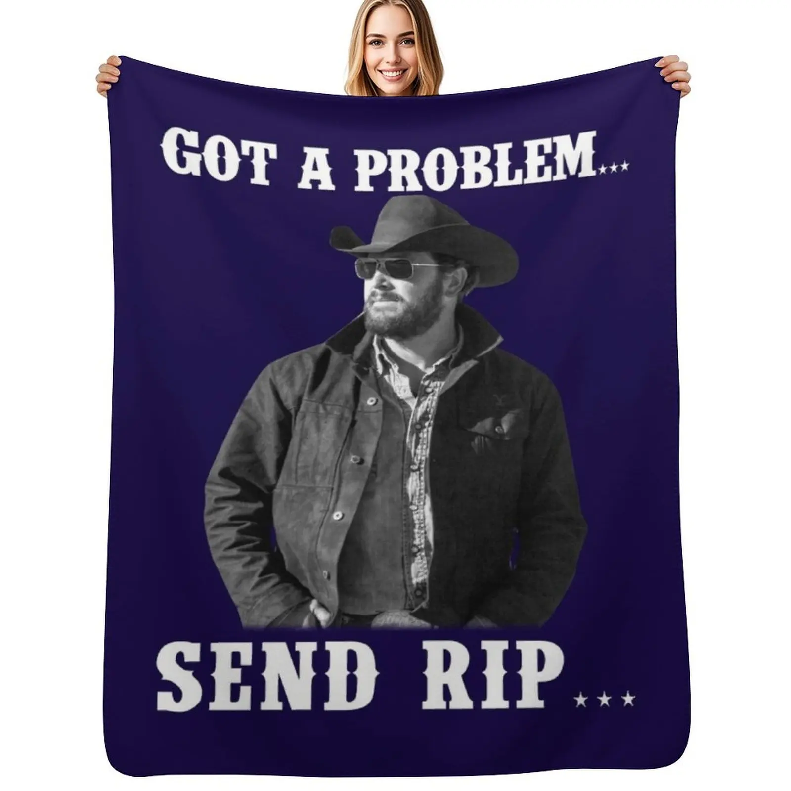 Got A Problem Send Rip Throw Blanket Flannel Fabric Thin Quilt Summer warm winter Decorative Throw Blankets