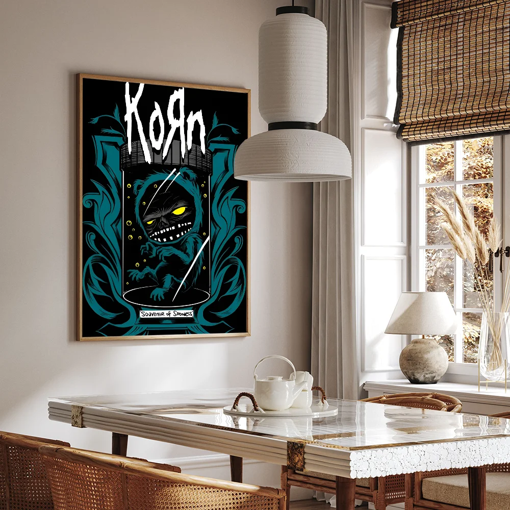 1 قطعة كورن روك باند Musi المشارك الفيلم لزجة الملصقات الرجعية كرافت ورقة ملصق DIY بها بنفسك غرفة بار مقهى الجمالية الفن طلاء جدران