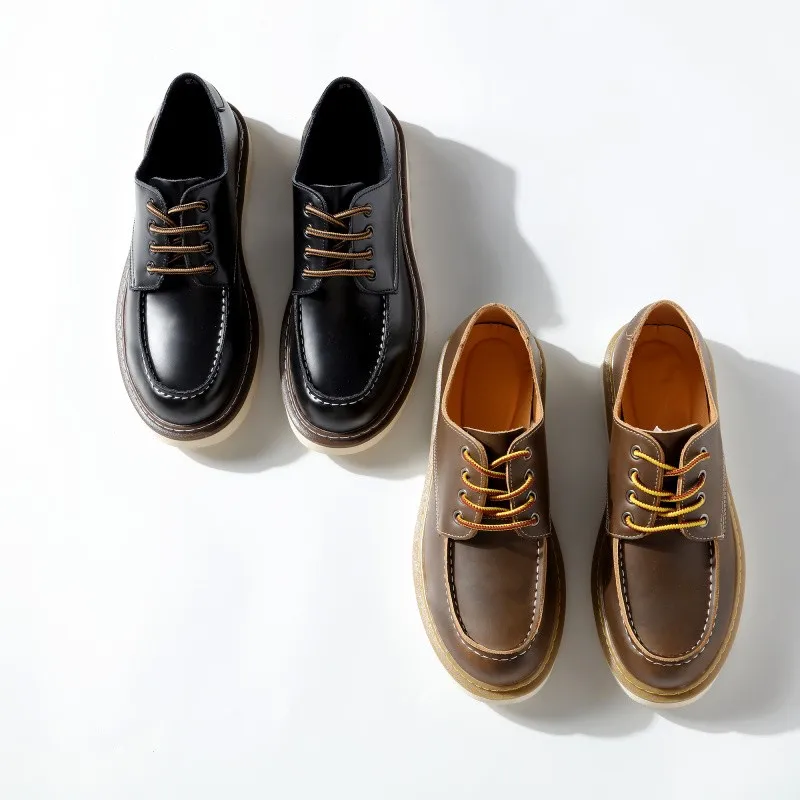 

Мужское деловое кожаное платье в стиле ретро Mad Leather Work oes с низким берцем, удобное весеннее платье