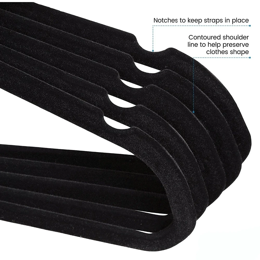 Non-slip Velvet Hangers - Suit Hangers Ultra Thin Space Saving 360 Degree Swivel Hook Strong And Durable Clothes Hange