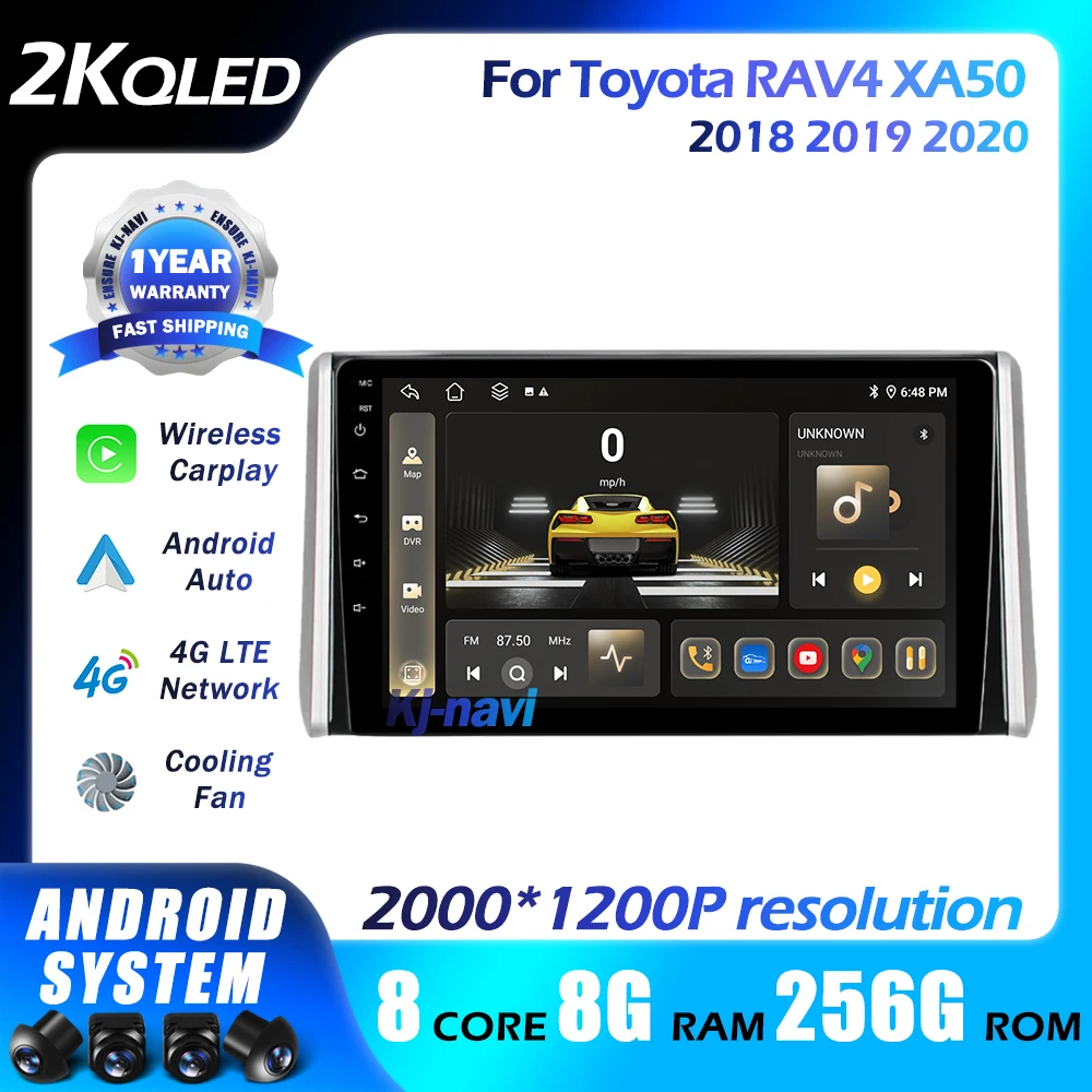 

Автомобильный радиоприемник Android 14 для Toyota RAV4 XA50 2018 2019 2020 мультимедиа HIFI головное устройство 4G WiFi GPS LTE Авто DSP 5GWifi